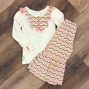Swanky Baby Vintage Two Piece Matching Pants Set Wide Leg Flare Outfit XS 18-24m